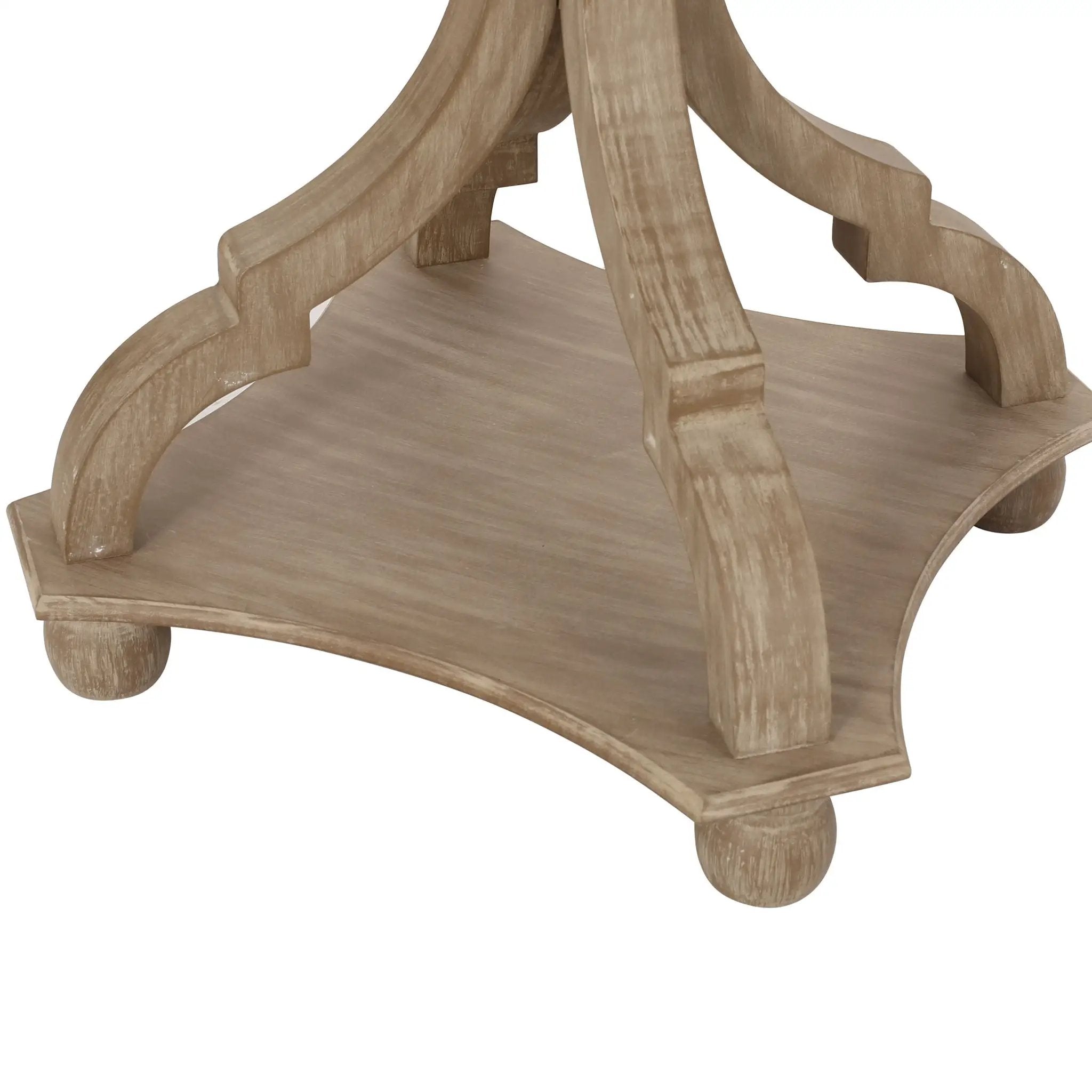 French Country Accent Table With Hourglass Design - Natural by HouseOfZazla