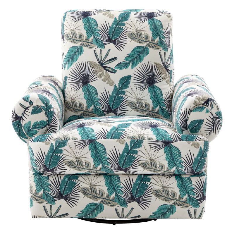 Manual Swivel Recliner Rocker Chair With Adjustable Backrest by Unique Piece Furniture