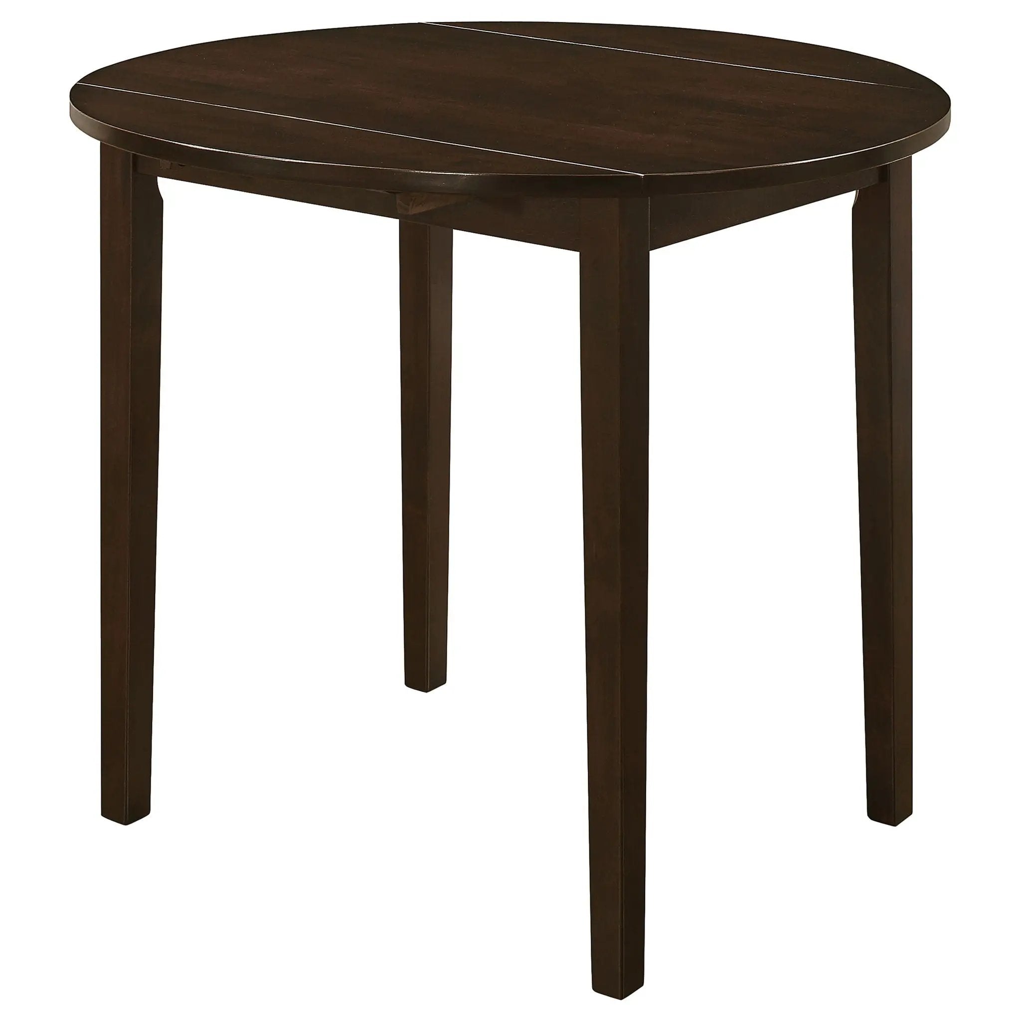 Bucknell 3-piece Round Drop Leaf Dining Table Set Cappuccino by Unique Piece Furniture