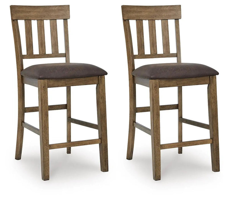 Urbinforte - Upholstered Barstool (Set of 2) - Light Brown by Unique Piece Furniture