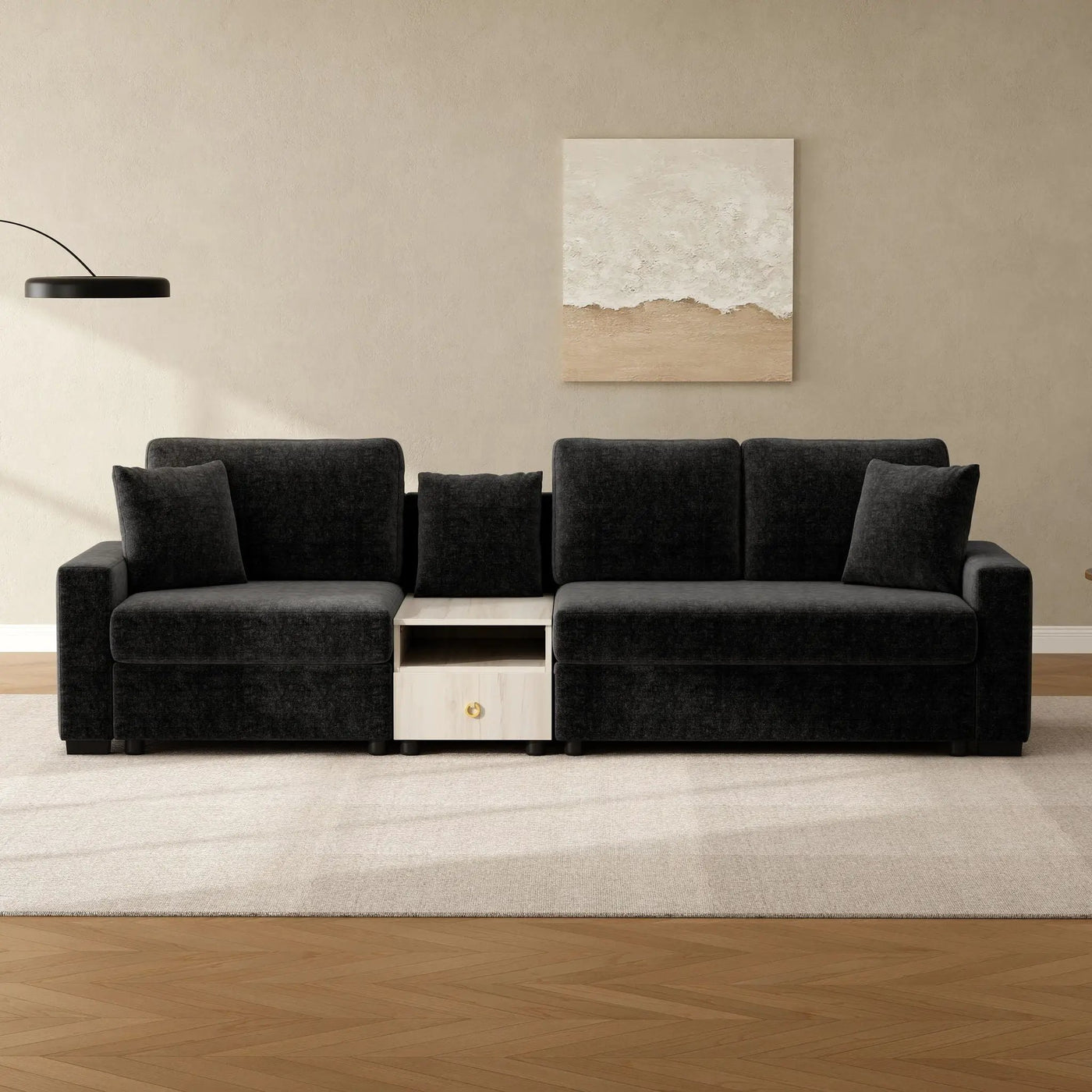 Modular Sofa Couch With Storage Armrest And Center Console by HouseOfZazla