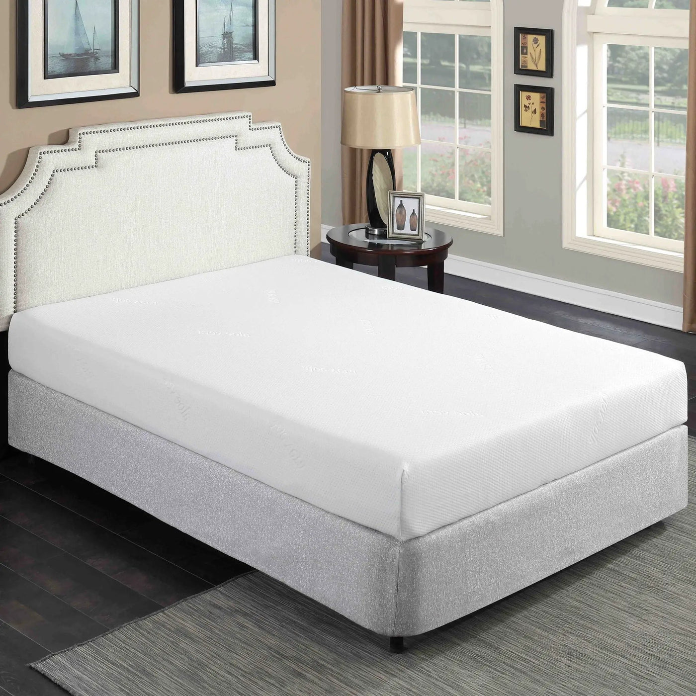 8" Plush Gel Memory Foam Mattress For Bed, Aloe Vera Cover by HouseOfZazla
