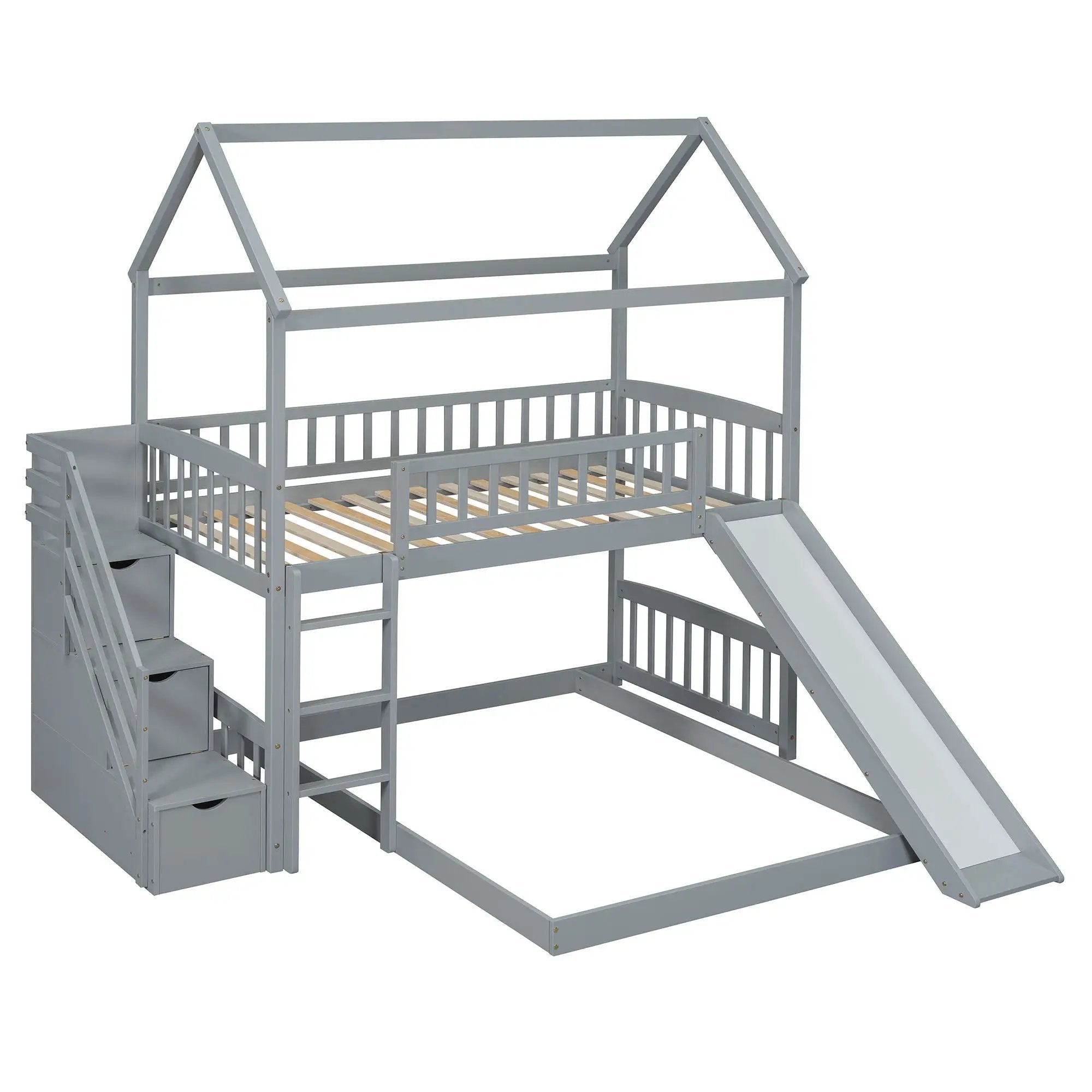 House Bunk Bed With Slide by HouseOfZazla