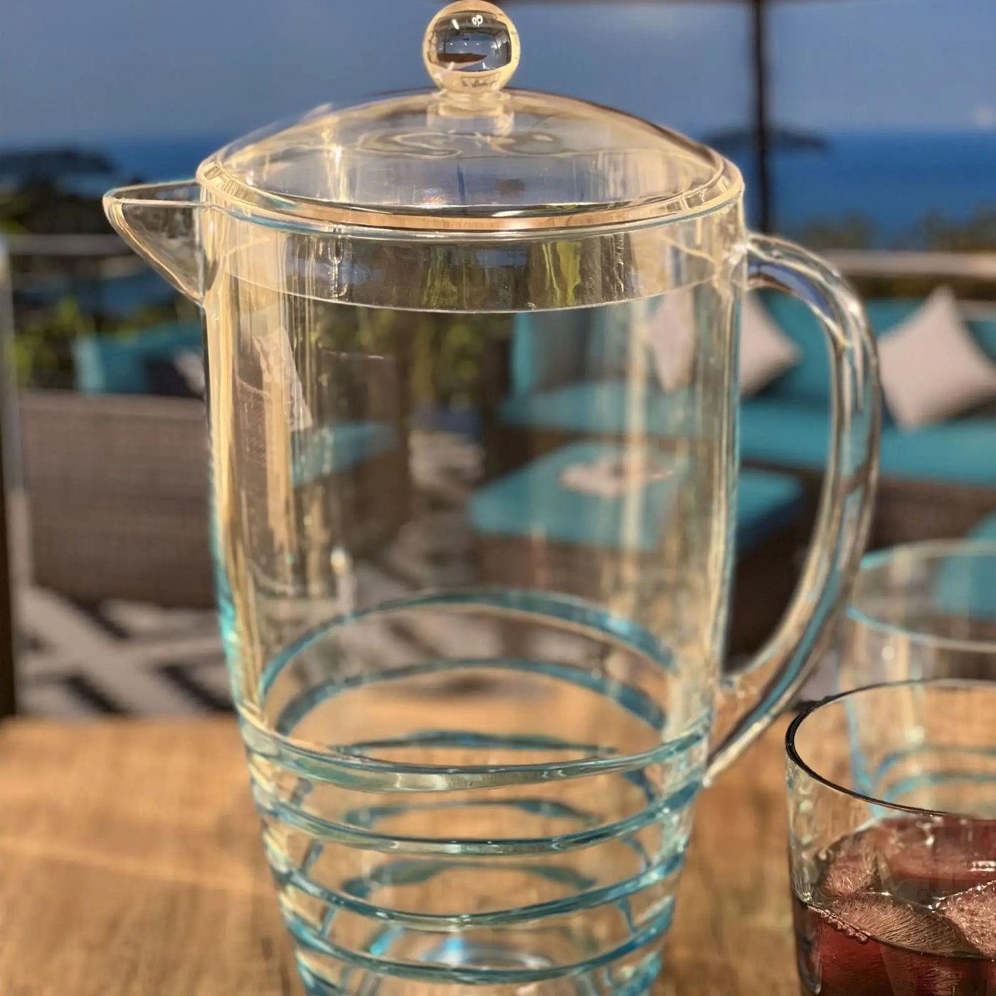 Swirl Unbreakable Plastic Water Pitcher With Lid And Spout by HouseOfZazla