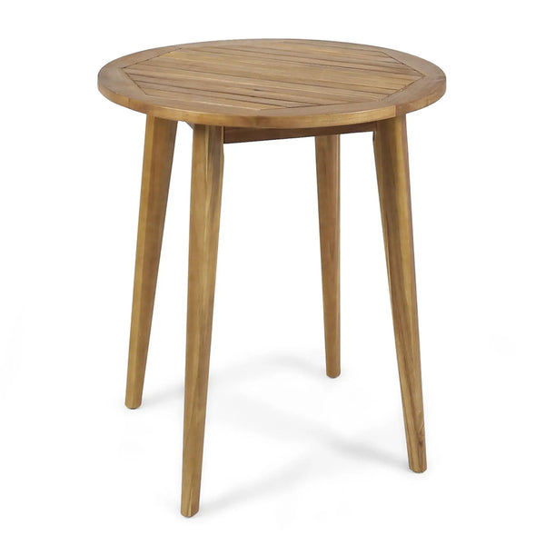 Stamford Modern Outdoor Bistro Table with Water-Resistant Teak