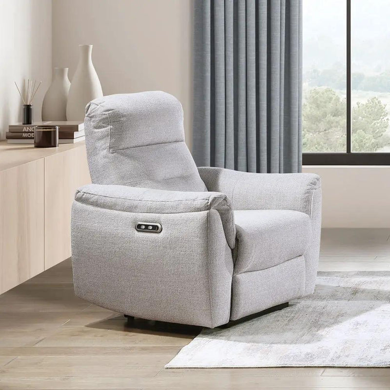 Eastre - Power Motion Recliner With USB Port - Beige Chenille by Unique Piece Furniture