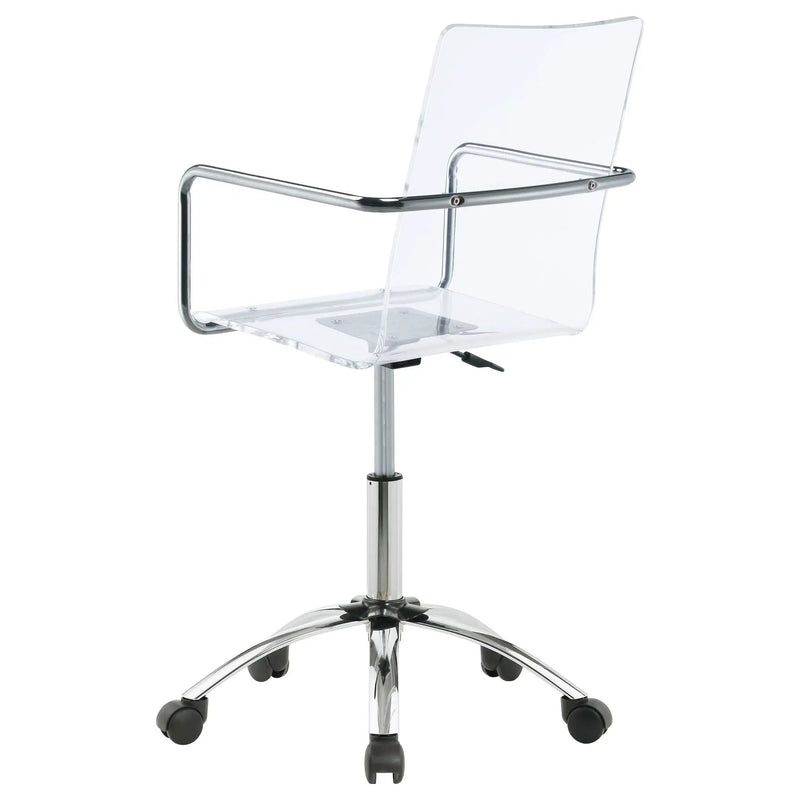 Amaturo Acrylic Adjustable Home Office Desk Chair Clear by Unique Piece Furniture