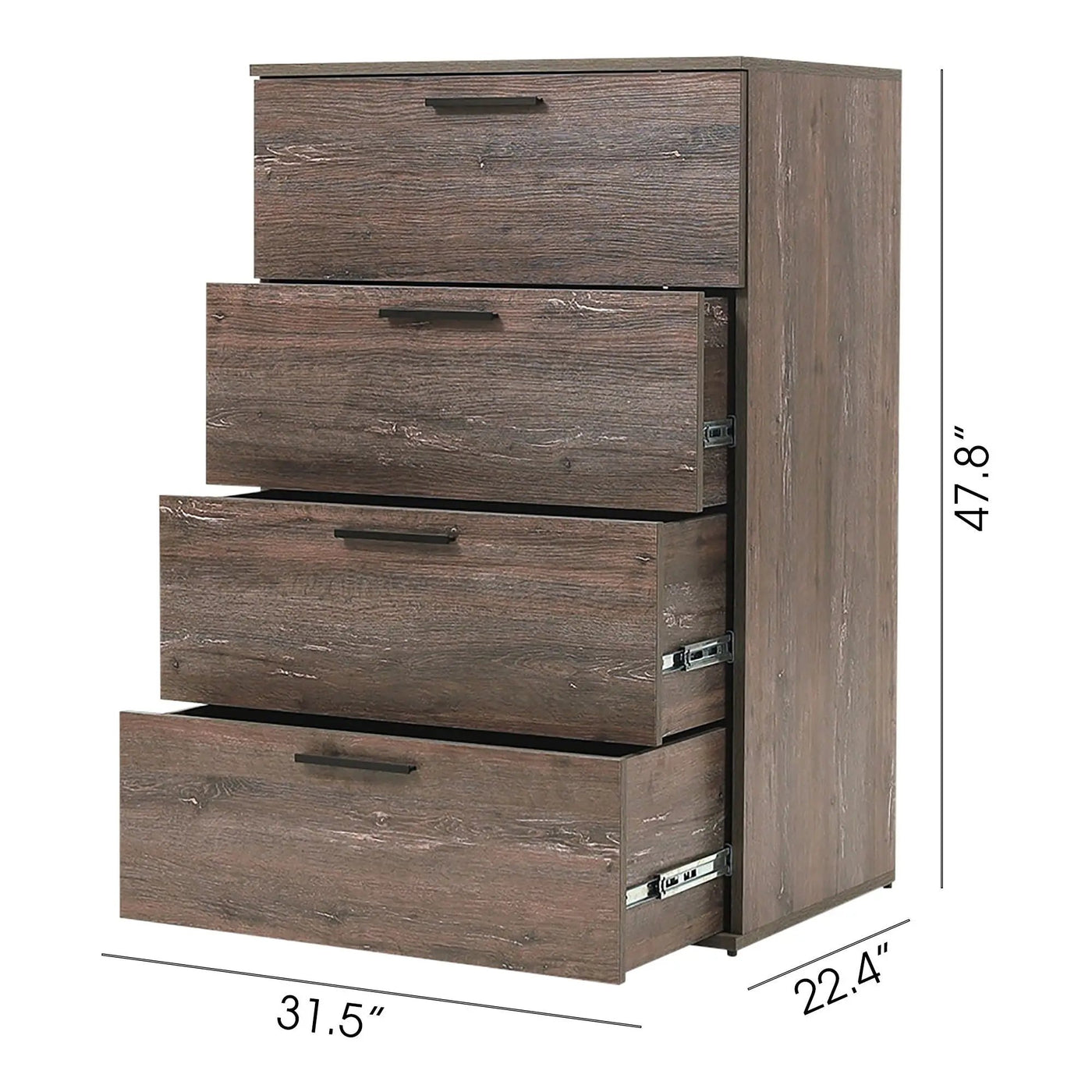 Oliver - Farmhouse Jumbo Chest With 4 Drawer Storage by HouseOfZazla