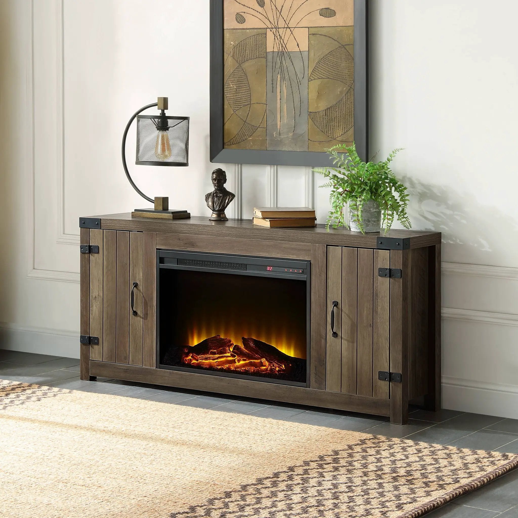Tobias - Fireplace - Oak / Rustic by HouseOfZazla
