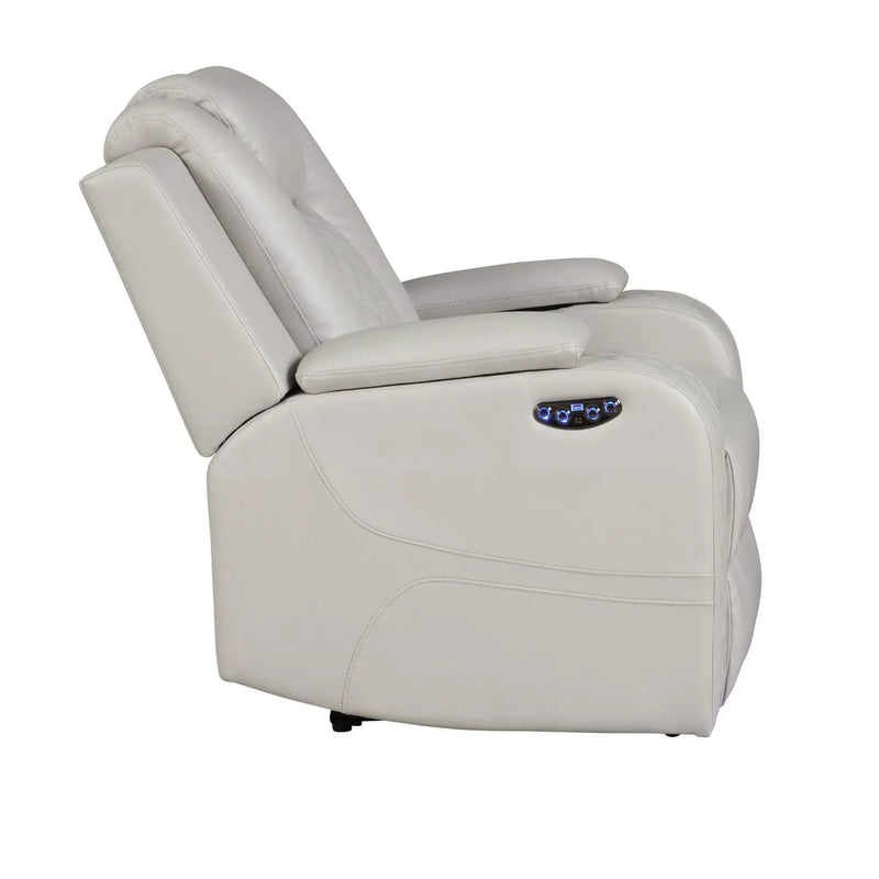 Benz - LED & Power Recliner Chair With Adjustable Headrest by Unique Piece Furniture