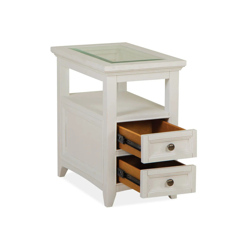 Heron Cove - Chairside End Table - Chalk White by Unique Piece Furniture