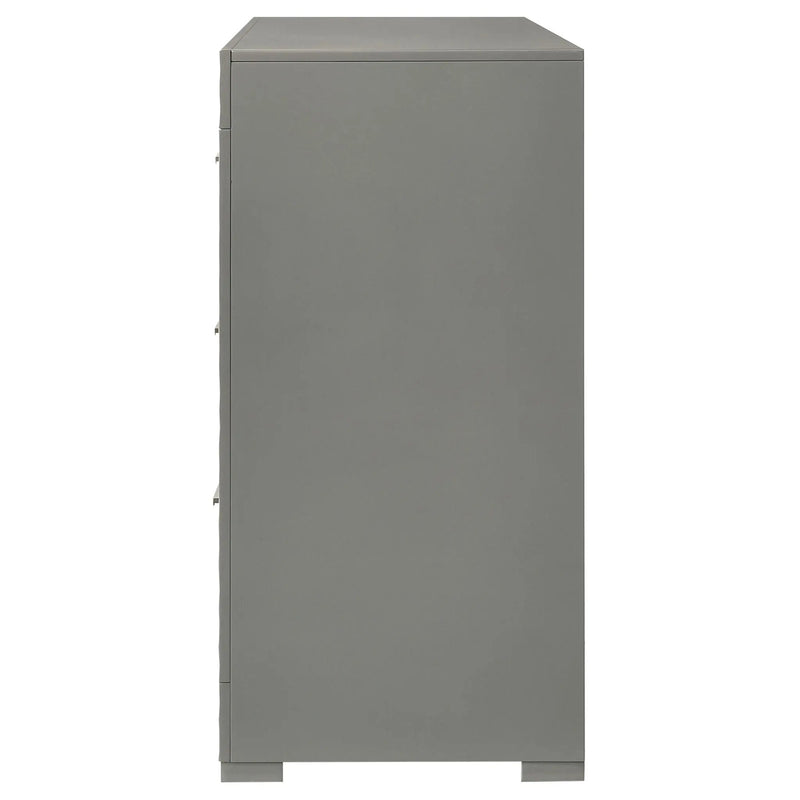 Ives 6-drawer Dresser Cabinet Grey High Gloss by Unique Piece Furniture