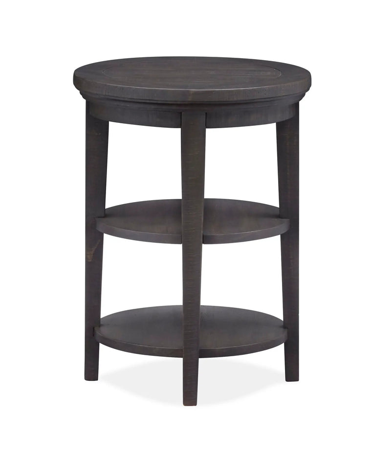 Westley Falls - Round Accent End Table - Graphite by Unique Piece Furniture