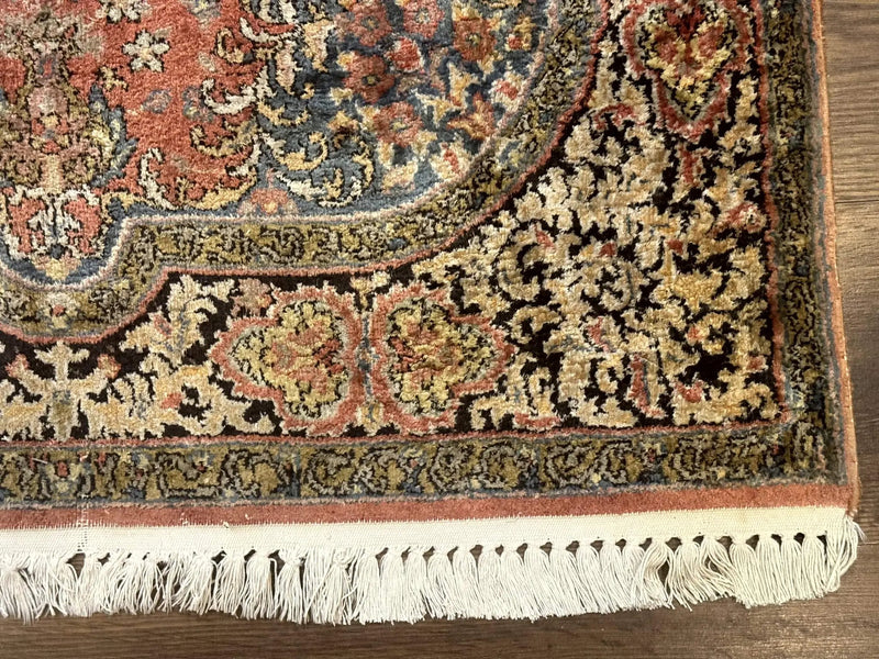 Indian Kashmiri Silk Rug 3x5, Fine 260 KPSI, Hand Knotted by Jewel Rugs