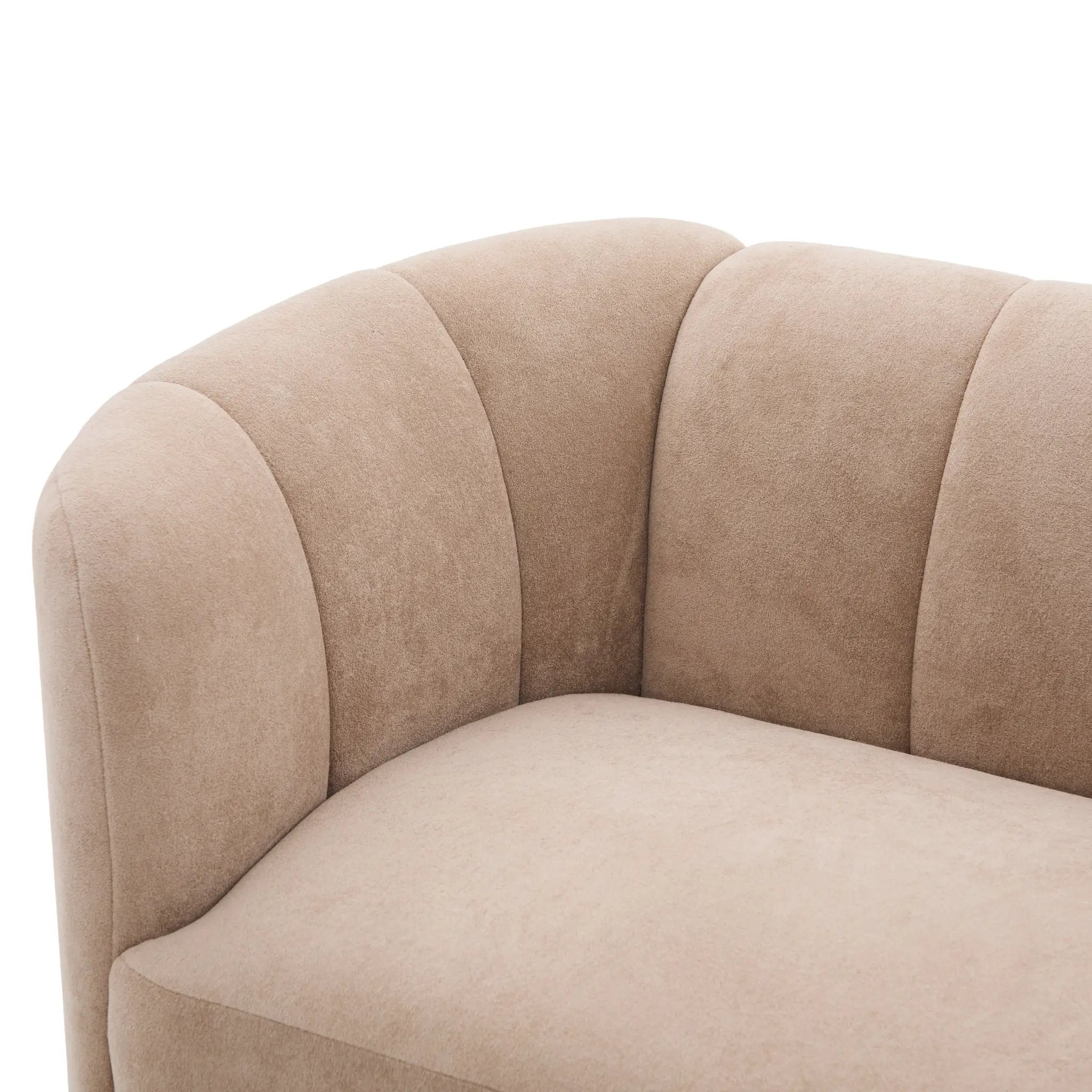 Mirelle 80 in. Modern Curved Velvet Sofa Couch by HouseOfZazla