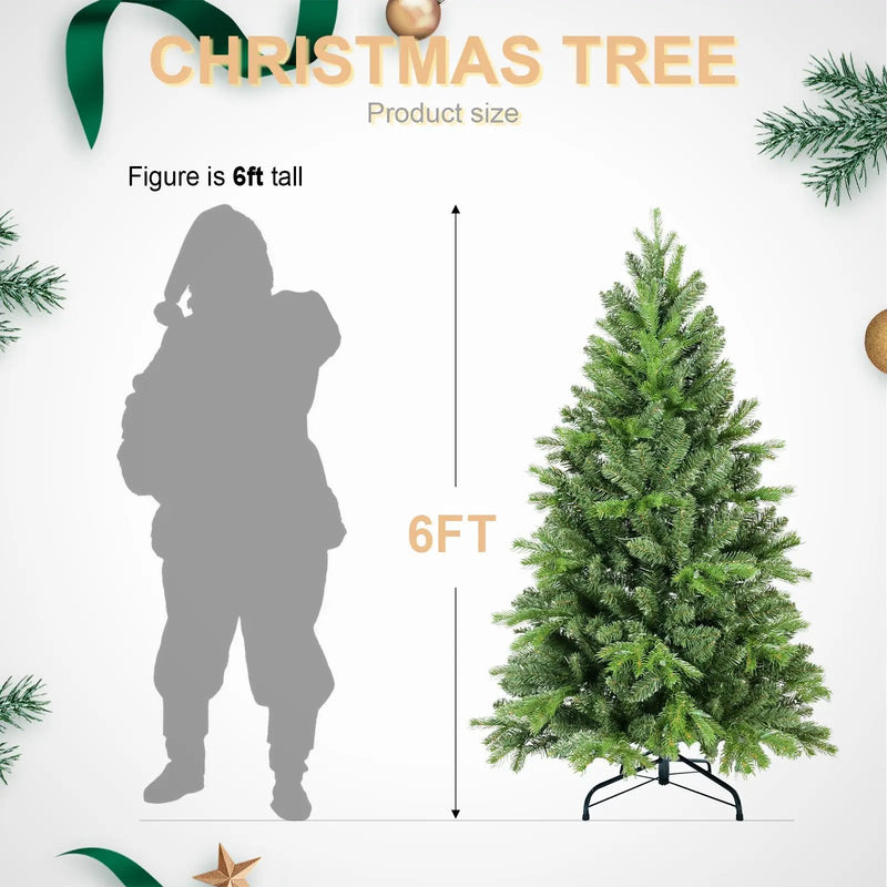 6FT Christmas Tree with 1032 PE+PVC Tips by HouseOfZazla
