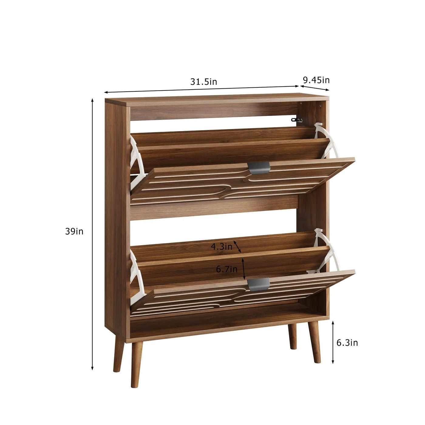 Medieval - Independent Shoe Cabinet With 2 Flip Drawers by HouseOfZazla