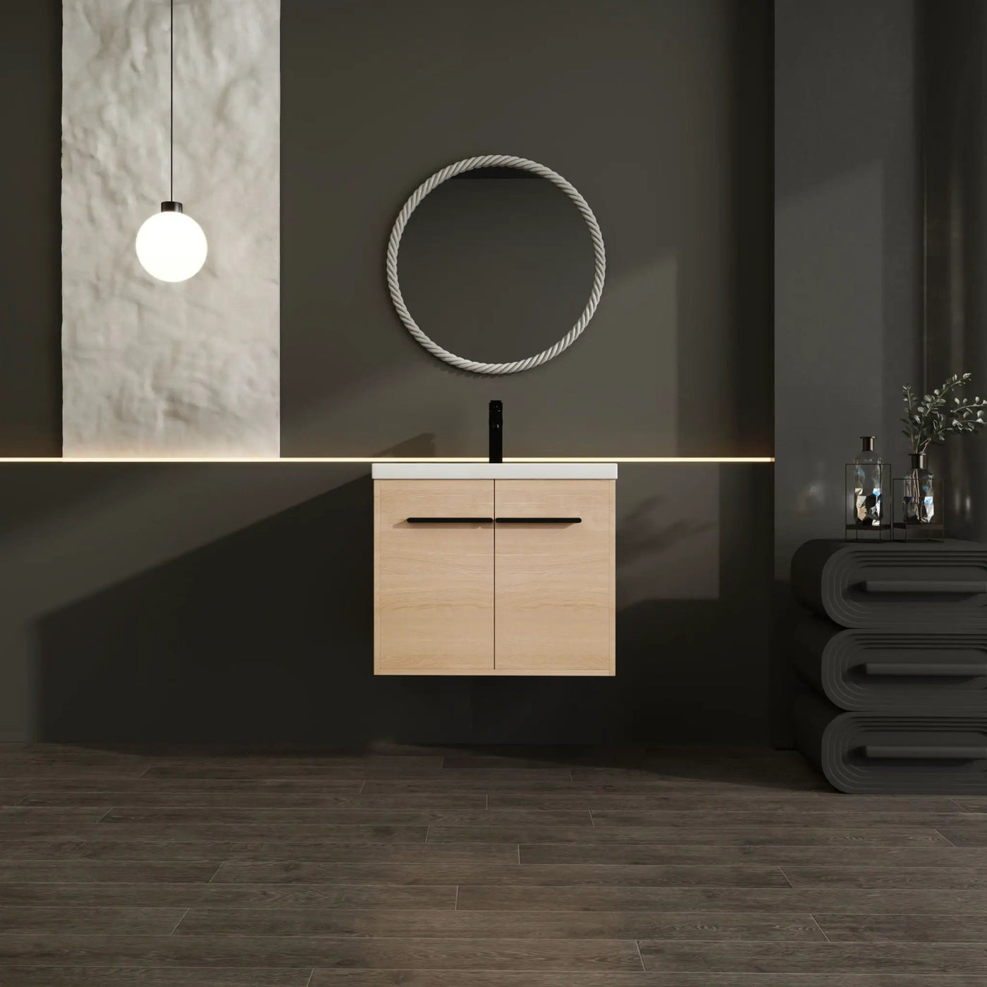 Bathroom Vanity Set With Resin Countertop Sink, 2 Doors by HouseOfZazla