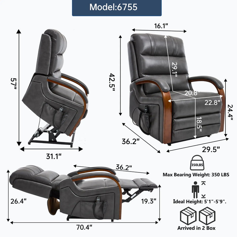 Power Dark Recliner Chair by HouseOfZazla