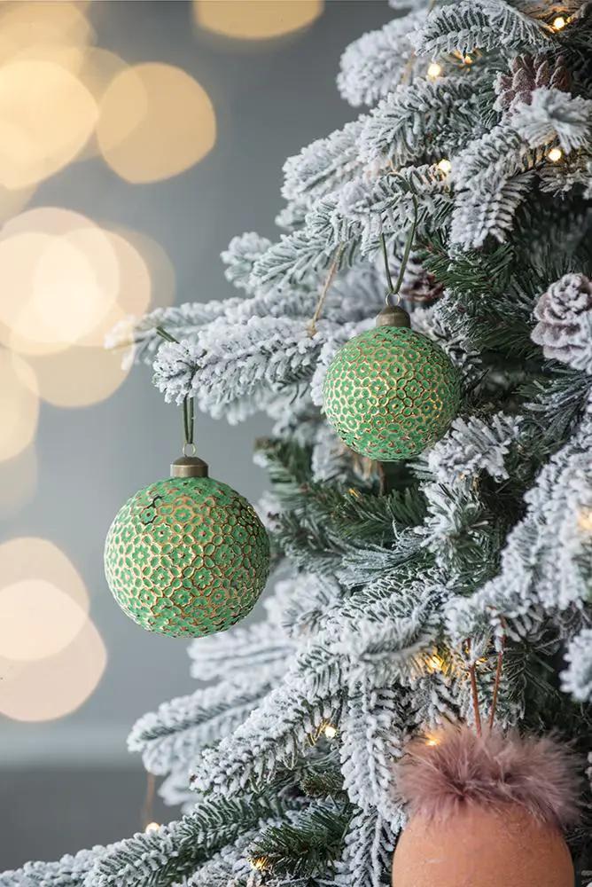 Christmas Ball Ornaments, Glass Decorative Hanging Ball Christmas Tree Ornaments For Holiday Party Decorations by HouseOfZazla
