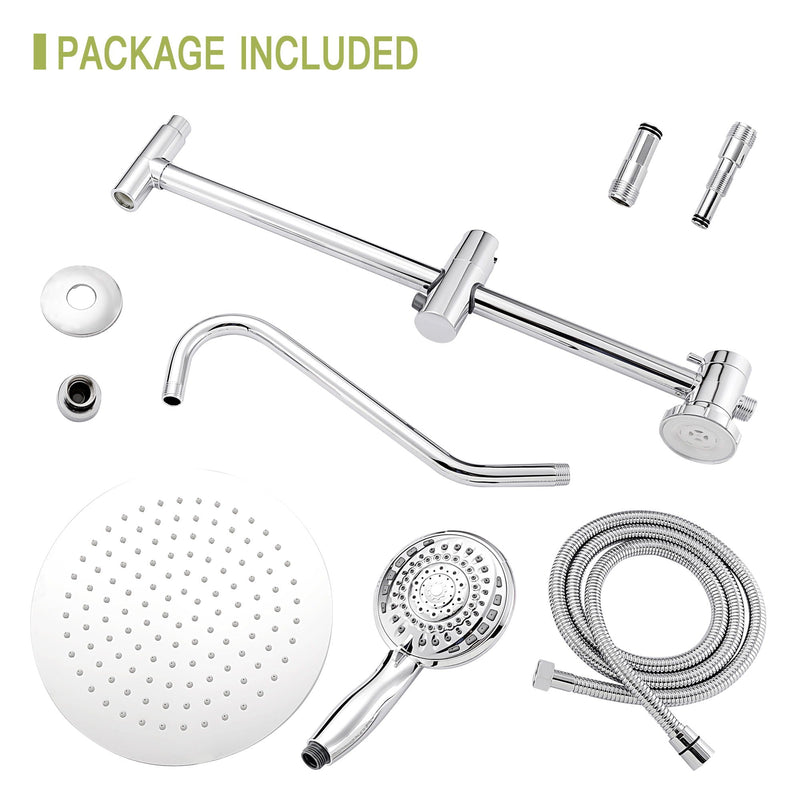 Shower System With 5 Function Rain Hand Shower And Slide Bar Combo by HouseOfZazla