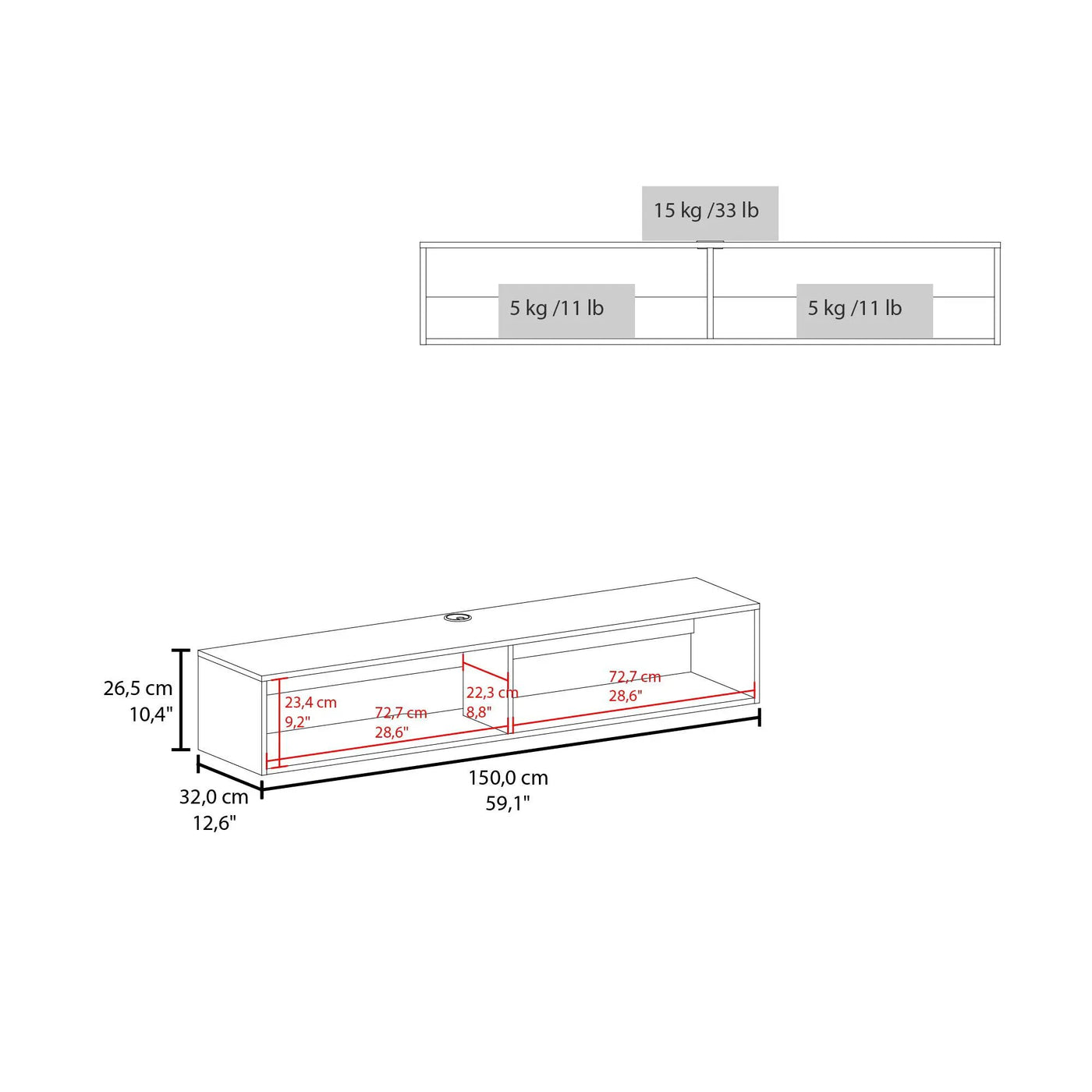 Moore Floating TV Stand by HouseOfZazla