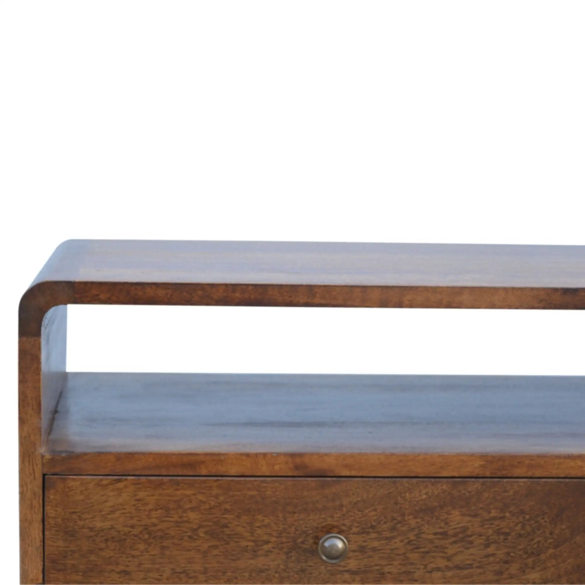 Solid Wood Curved Media Unit by HouseOfZazla