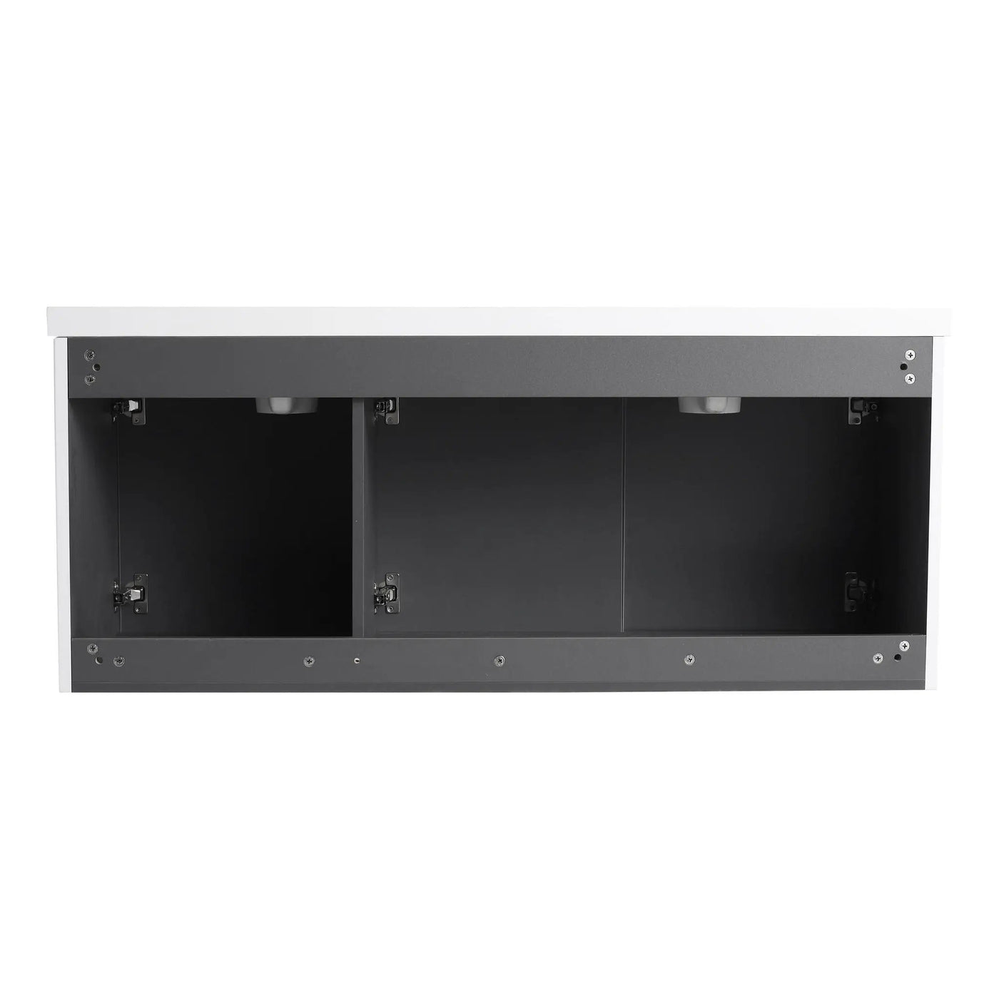 Contemporary Wall Mounted Bathroom Vanity With Resin Double Sink by HouseOfZazla
