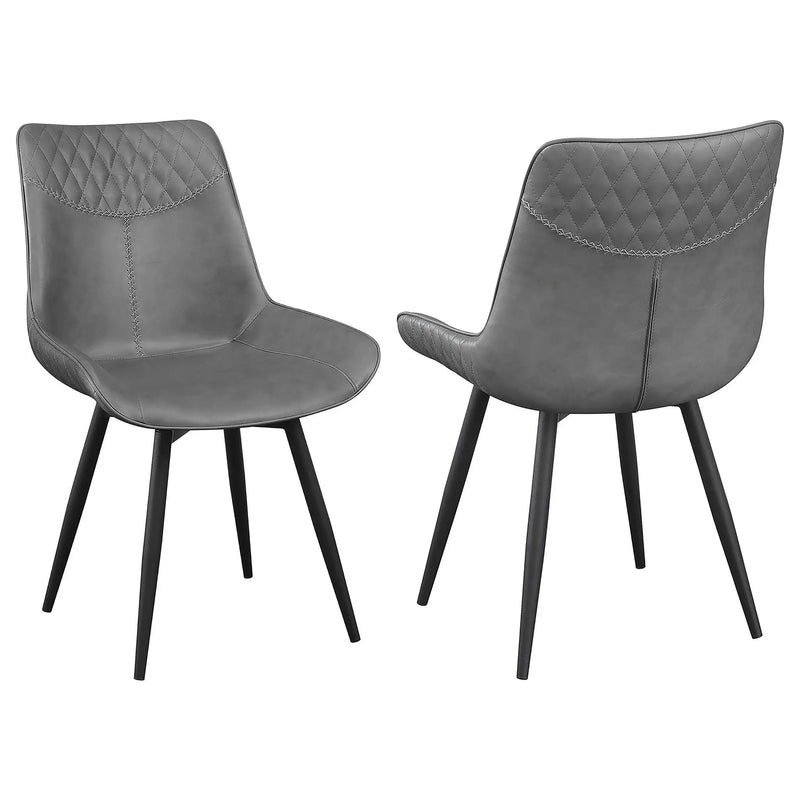 Tufted Swivel Side Chair (Set of 2) - Gray by HouseOfZazla