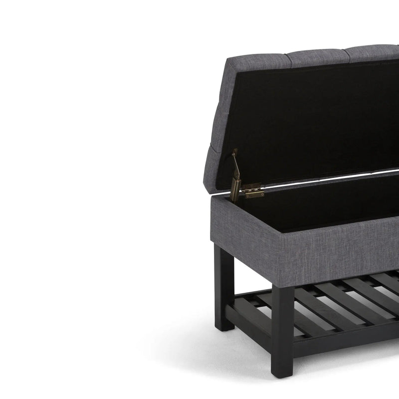 Saxon - Upholstered Transitional Storage Ottoman Bench by HouseOfZazla