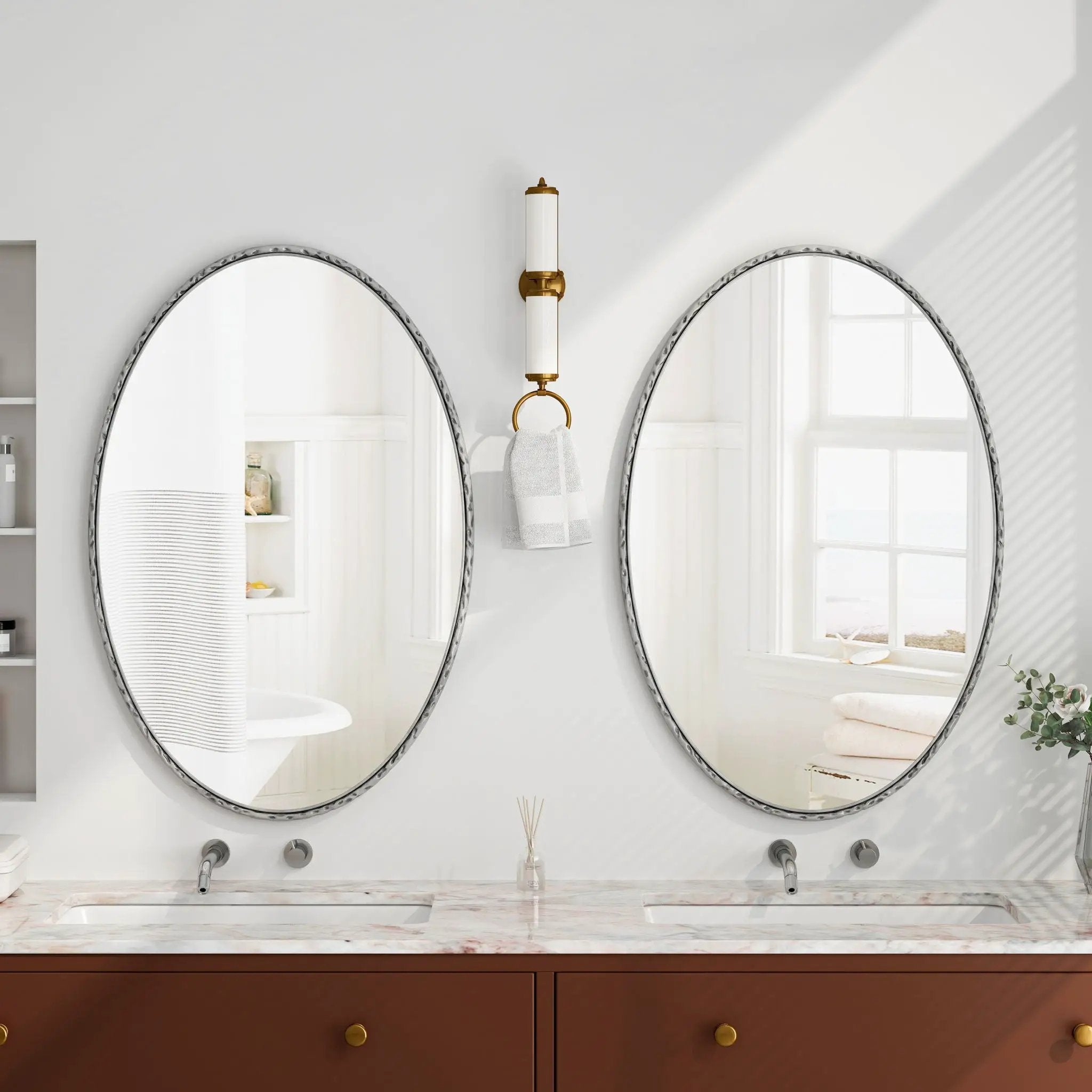 Art Oval Retro Mirror, Wall Hanging by Unique Piece Furniture