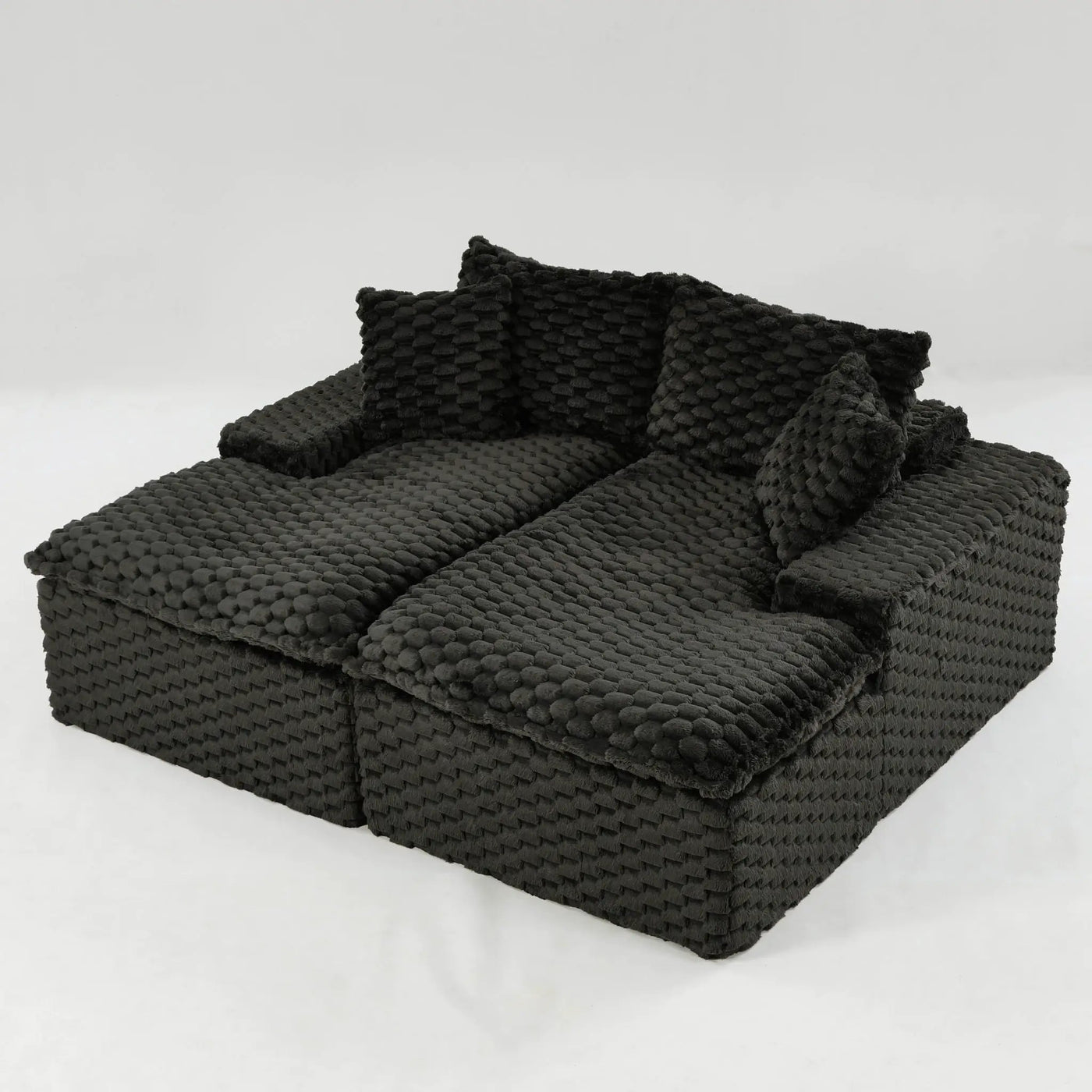 Double Chaise Lounge With Full Compressed Sponge by HouseOfZazla
