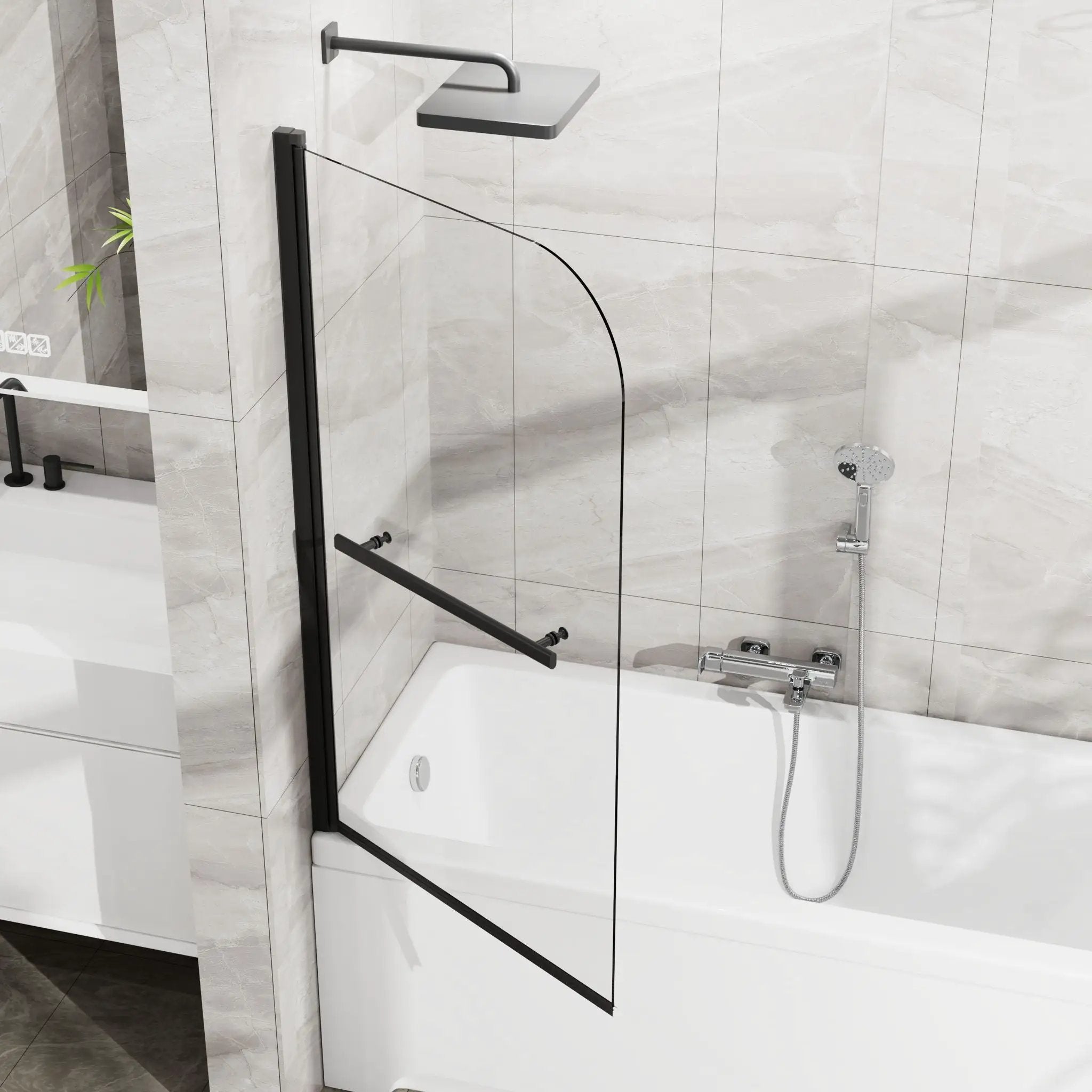 Goodyo - Frameless Bathtub Shower Door - Transparent by HouseOfZazla