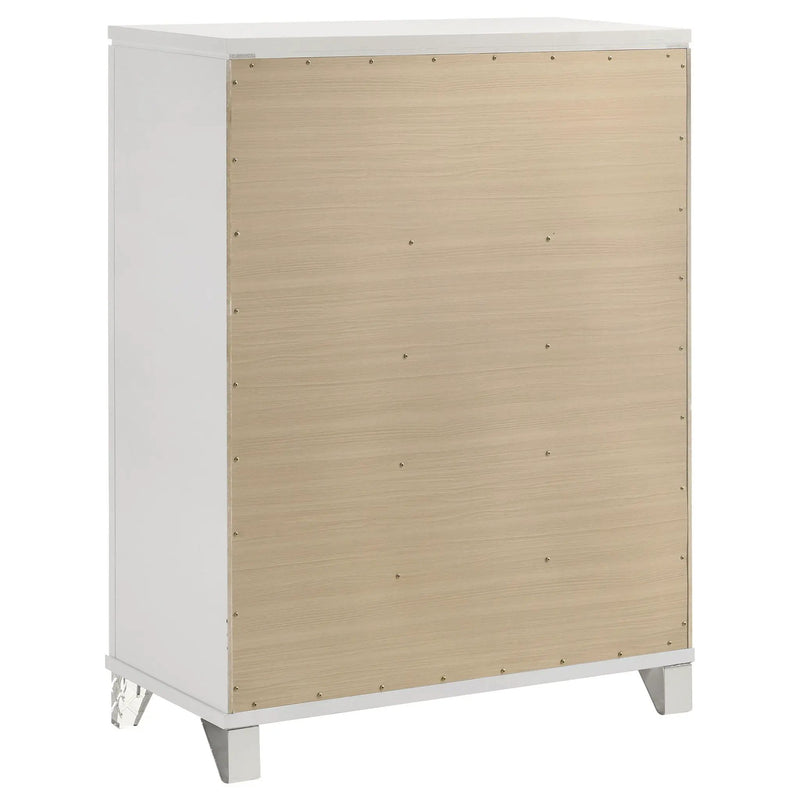 Marmore 5-drawer Bedroom Chest of Drawers White by Unique Piece Furniture