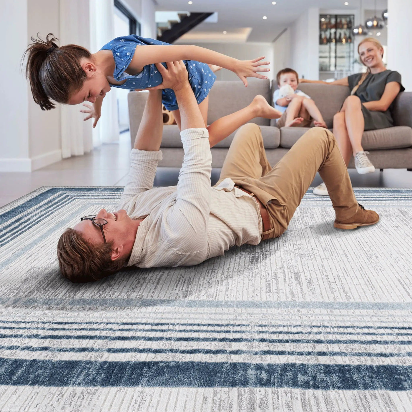 Marfi - Bordered Rug by HouseOfZazla