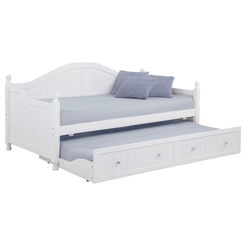Julie Ann Wood Twin Daybed with Trundle White by Unique Piece Furniture