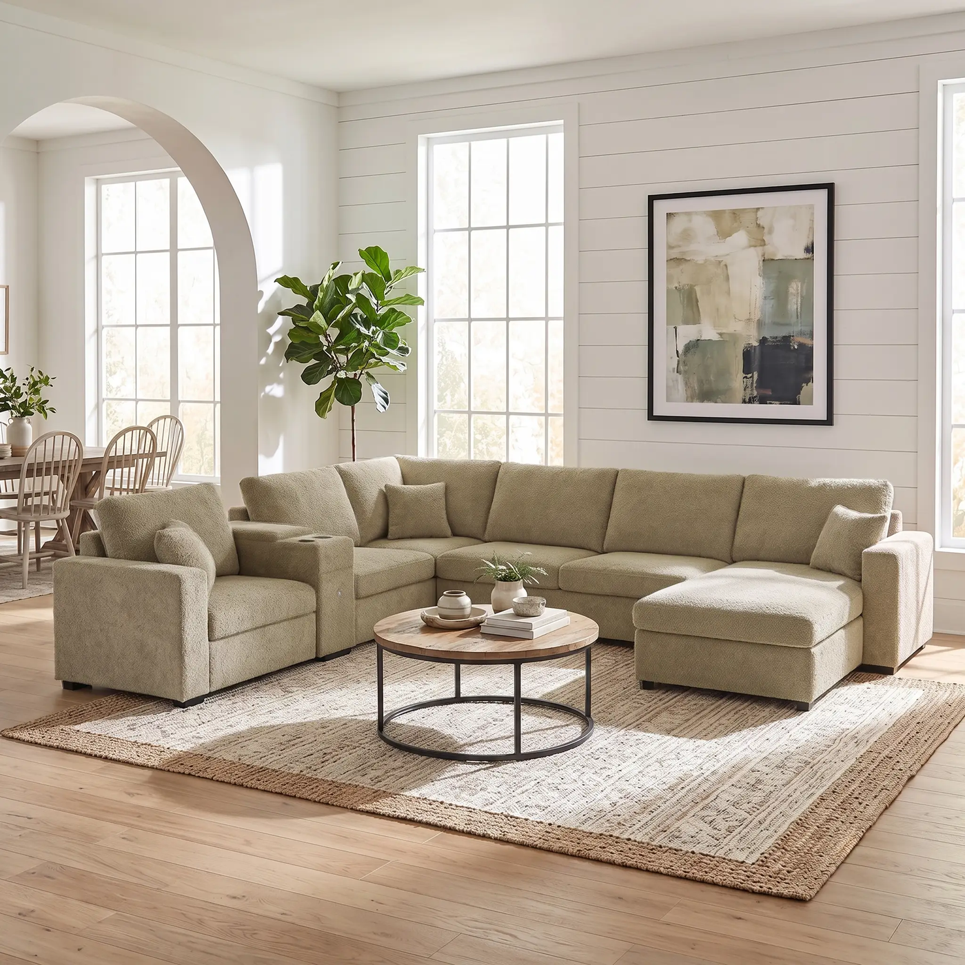 5-Seat Modular Sectional Sofa Couch by HouseOfZazla