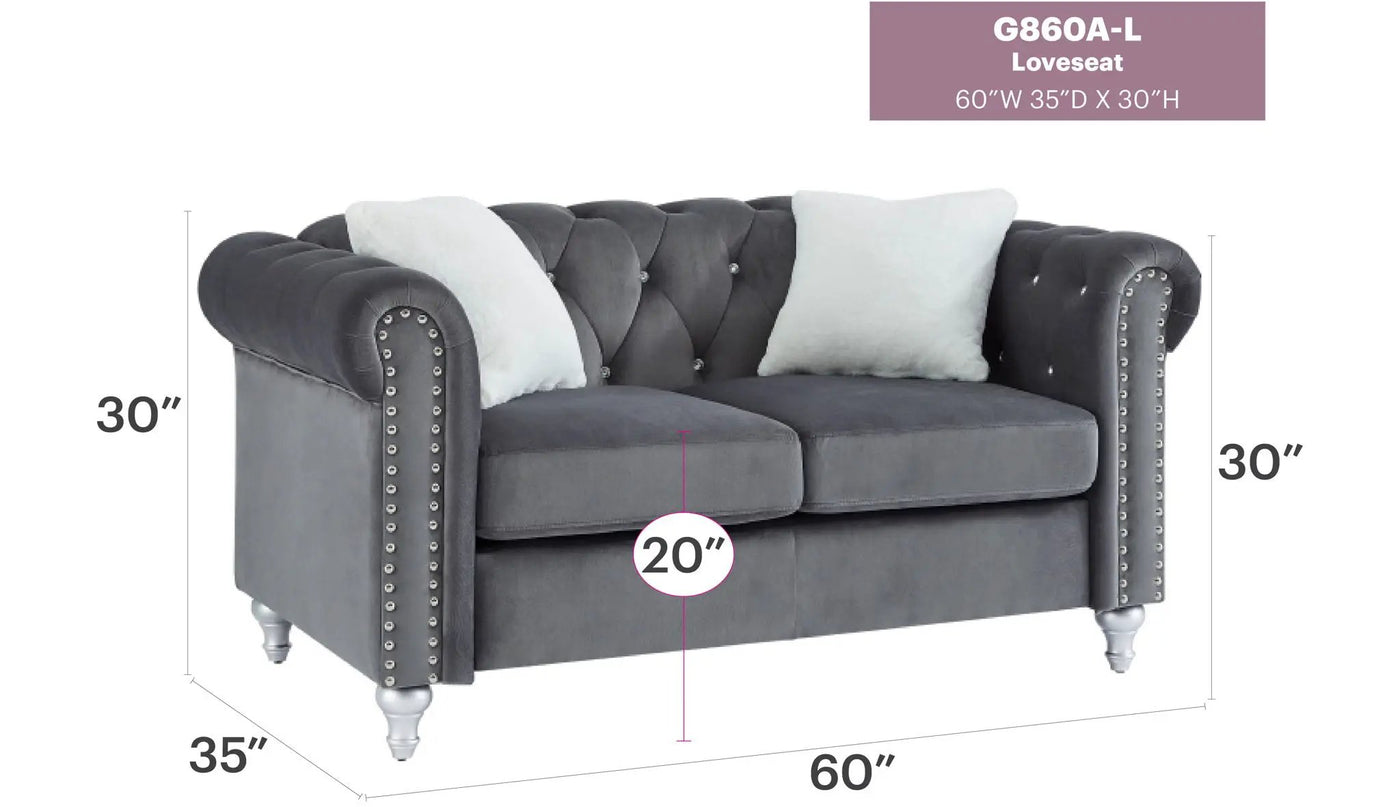 Stylish Contemporary Loveseat by HouseOfZazla