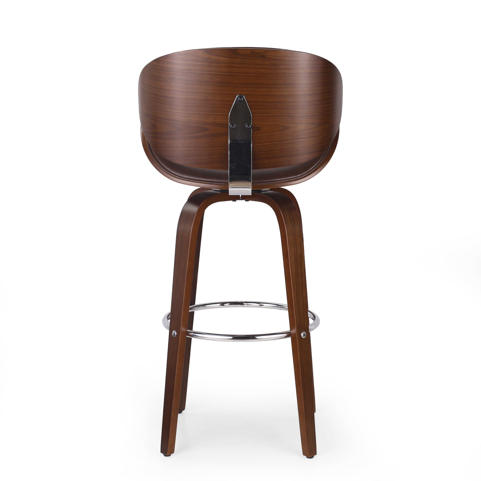 Lumos Mid Century Modern Upholstered Swivel Barstool by HouseOfZazla