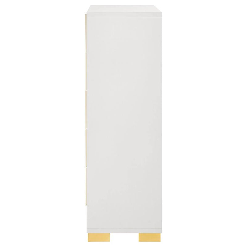 Marceline 5-drawer Bedroom Chest White by Unique Piece Furniture