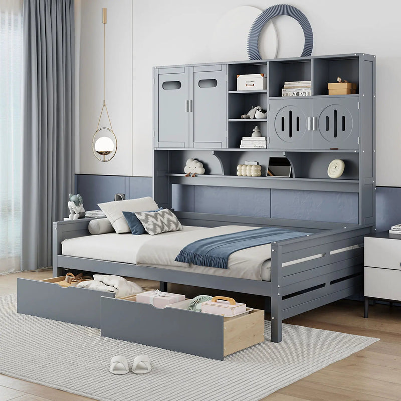 Daybed With All-In-One Cabinet And Shelf by Unique Piece Furniture