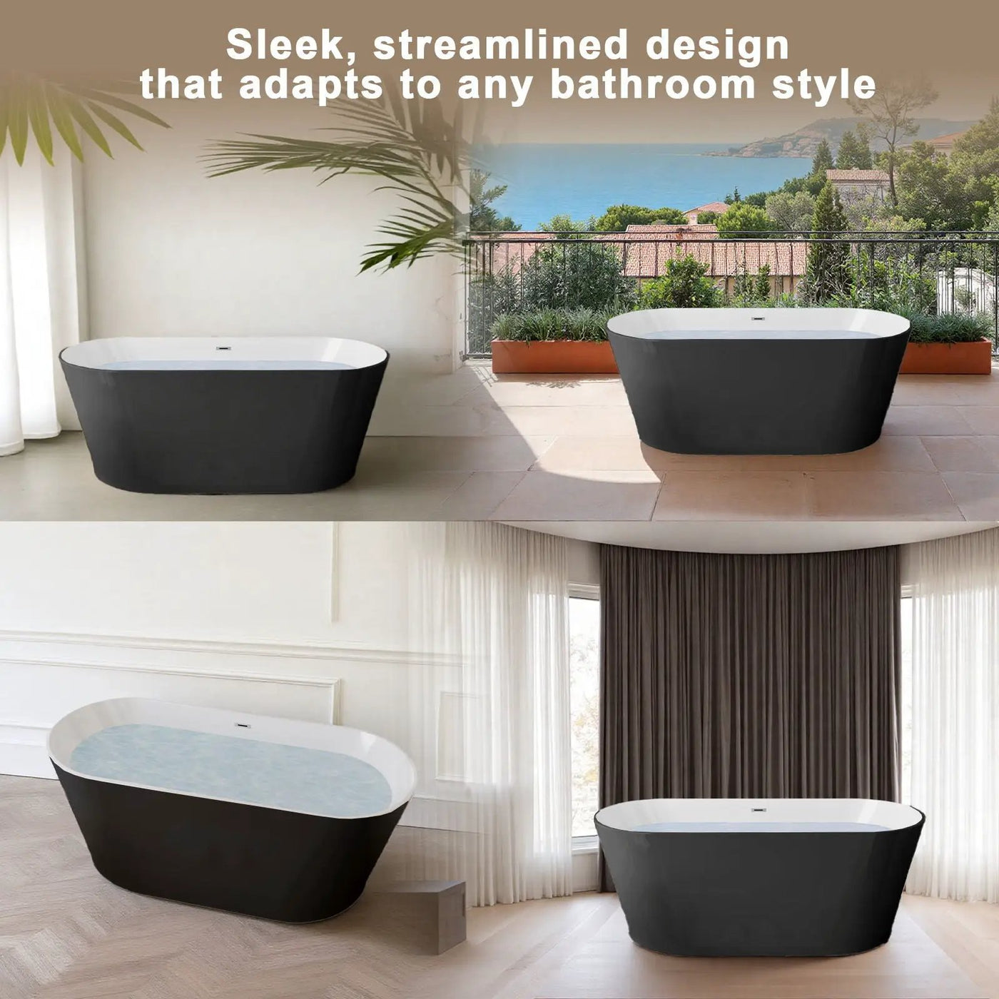 Glossy Freestanding Bathtub With Toe Tap Drain by HouseOfZazla
