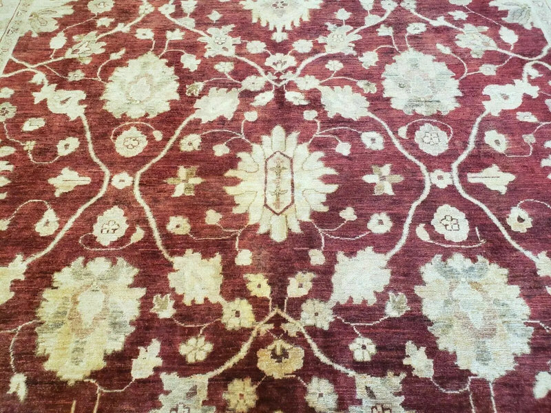 8' X 10' Handmade Peshawar Floral Oriental Wool Rug Hand Knotted Carpet Nice by Jewel Rugs