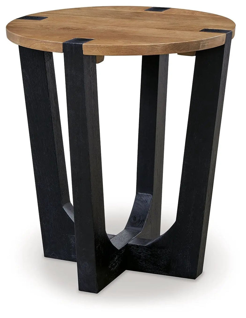 Hanneforth - Round End Table - Brown by Unique Piece Furniture