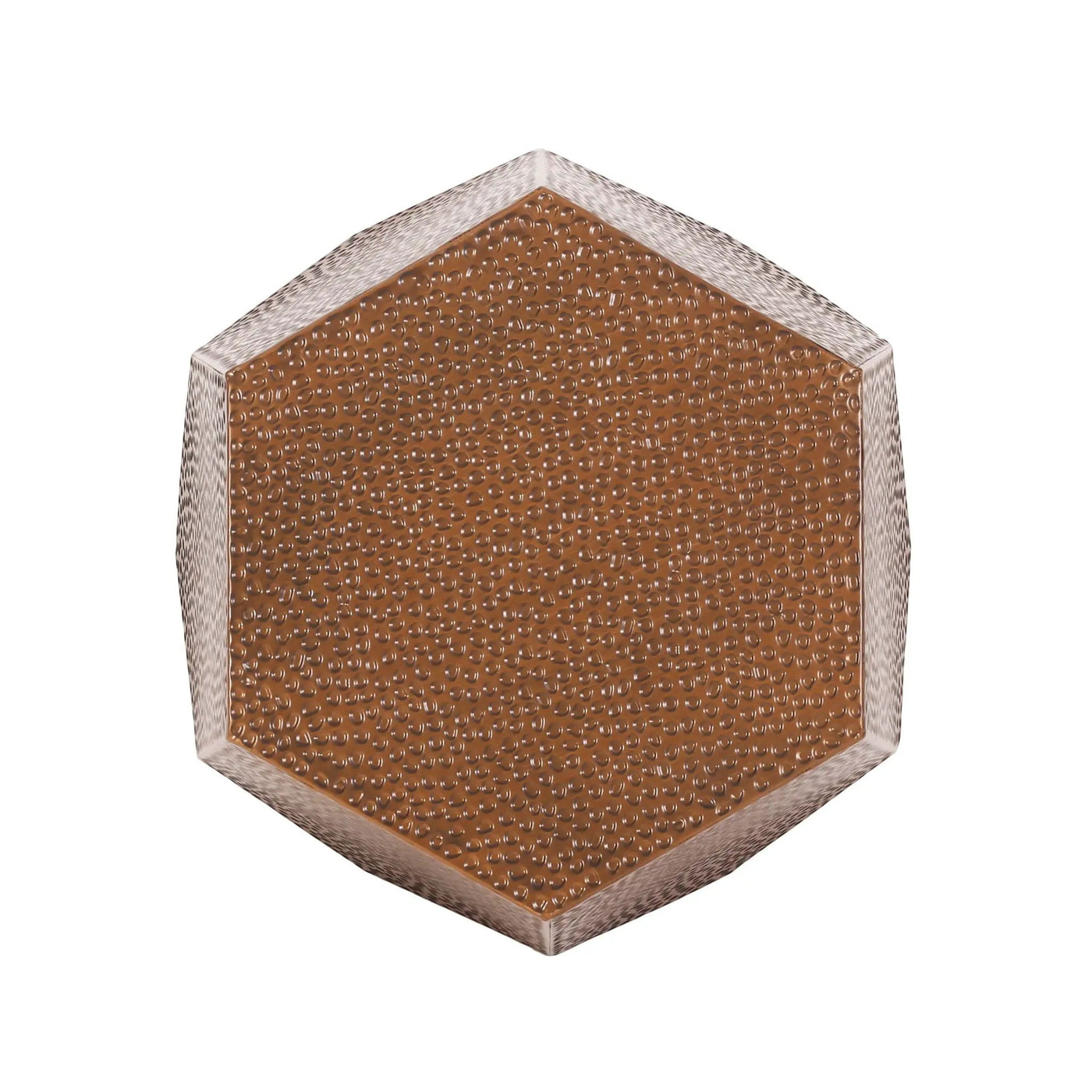 Modern Hammered Iron Geometric End Table by HouseOfZazla
