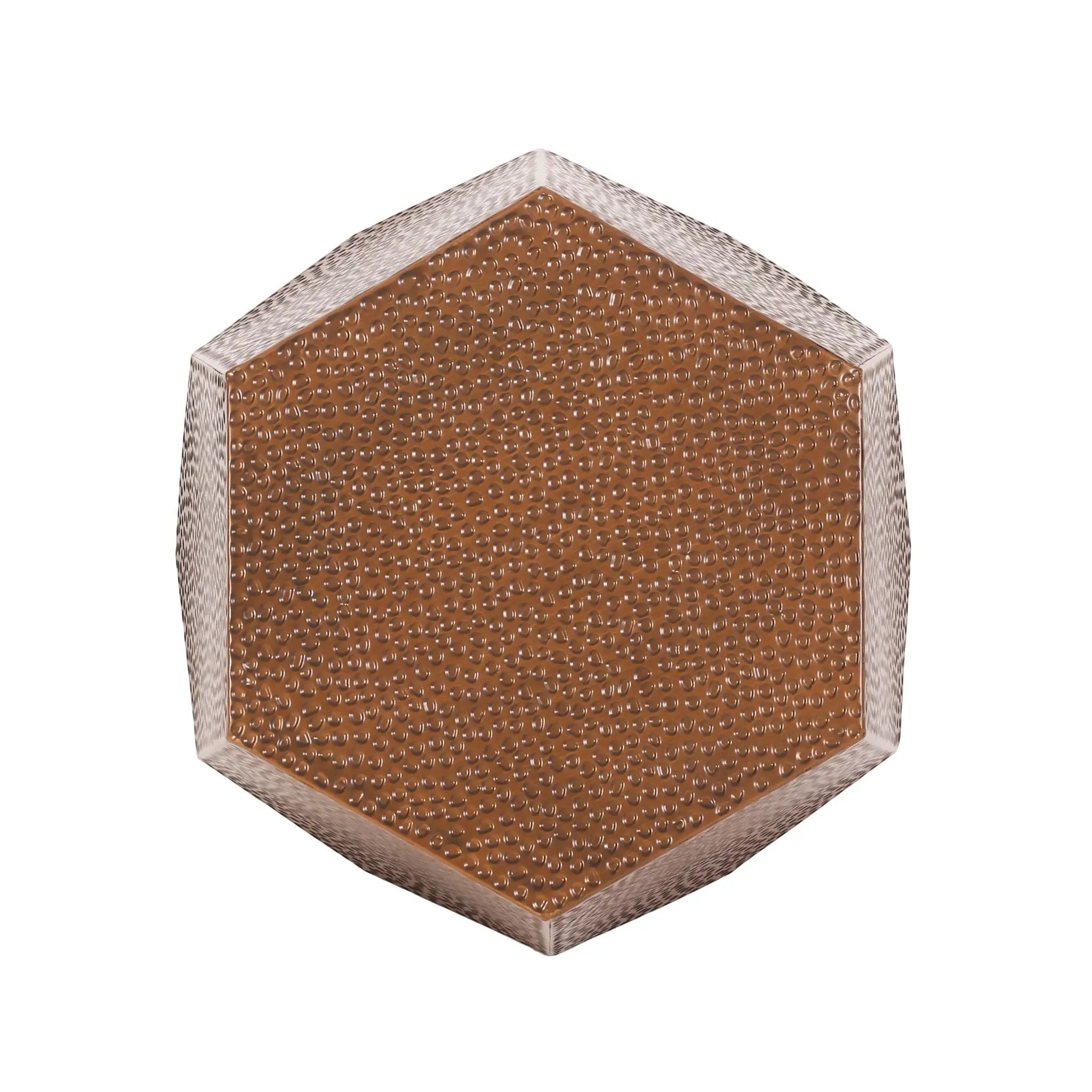 Modern Hammered Iron Geometric End Table by HouseOfZazla