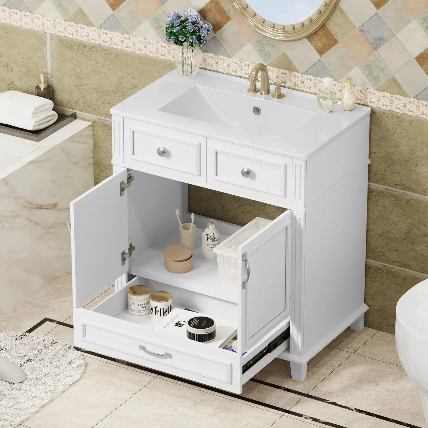 Bathroom Vanity With Sink And Storage Cabinet by HouseOfZazla
