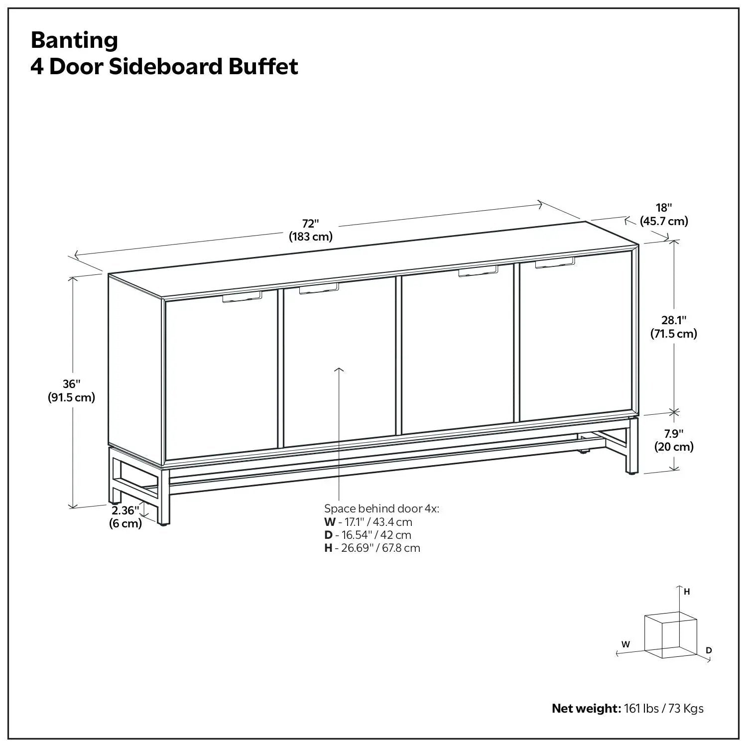 Banting - Door Sideboard Buffet by HouseOfZazla