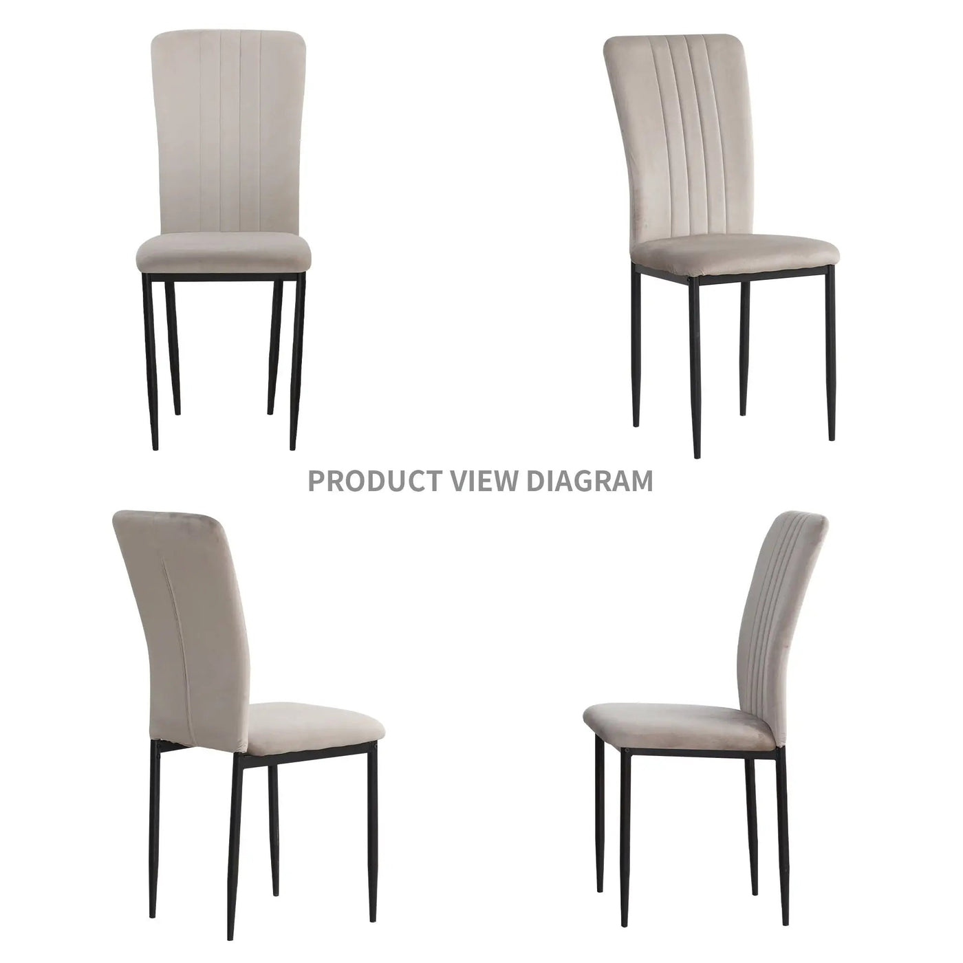 Velvet Dining Chairs For Dining Room (Set of 4) by HouseOfZazla