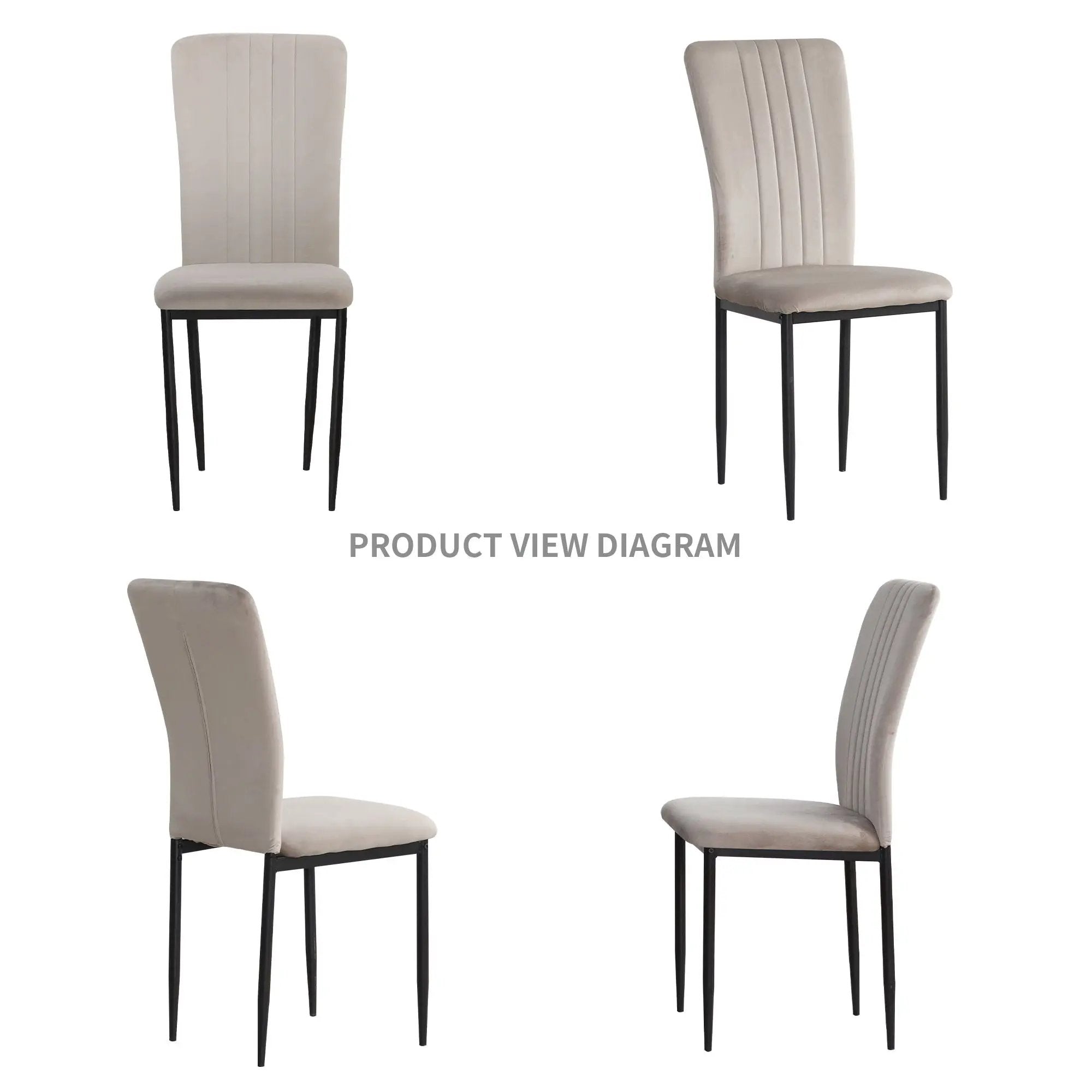 Velvet Dining Chairs For Dining Room (Set of 4) by HouseOfZazla